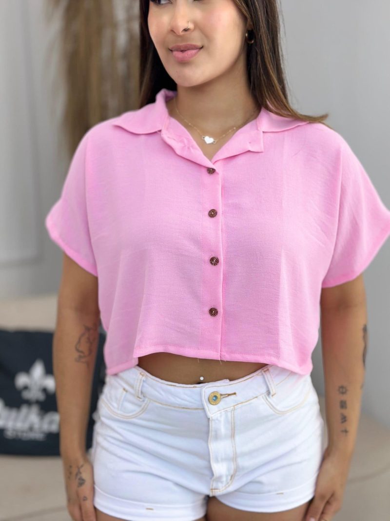 cropped botão rosa candy 190
