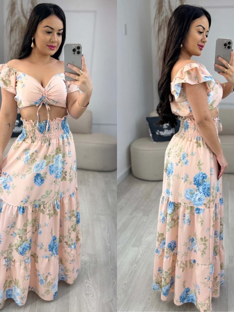 conjunto estampado rose com azul 254