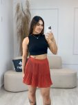 shorts saia plissado terracota 120