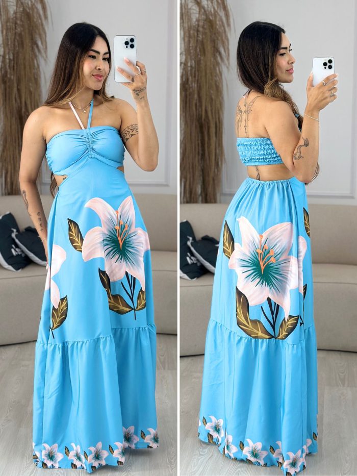 vestido mila azul estampado 032 vestido mila azul estampado 032
