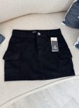 saia jeans cargo preto 011