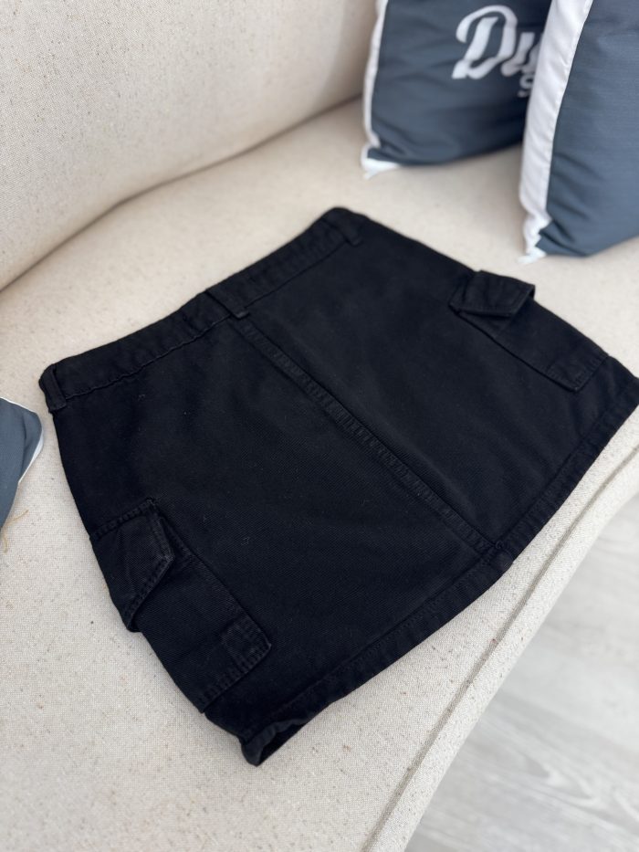 saia jeans cargo preto 011 saia jeans cargo preto 011