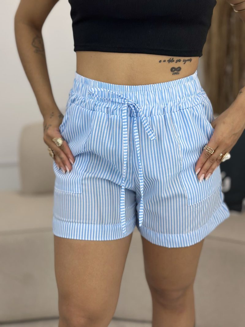 shorts listra azul 267
