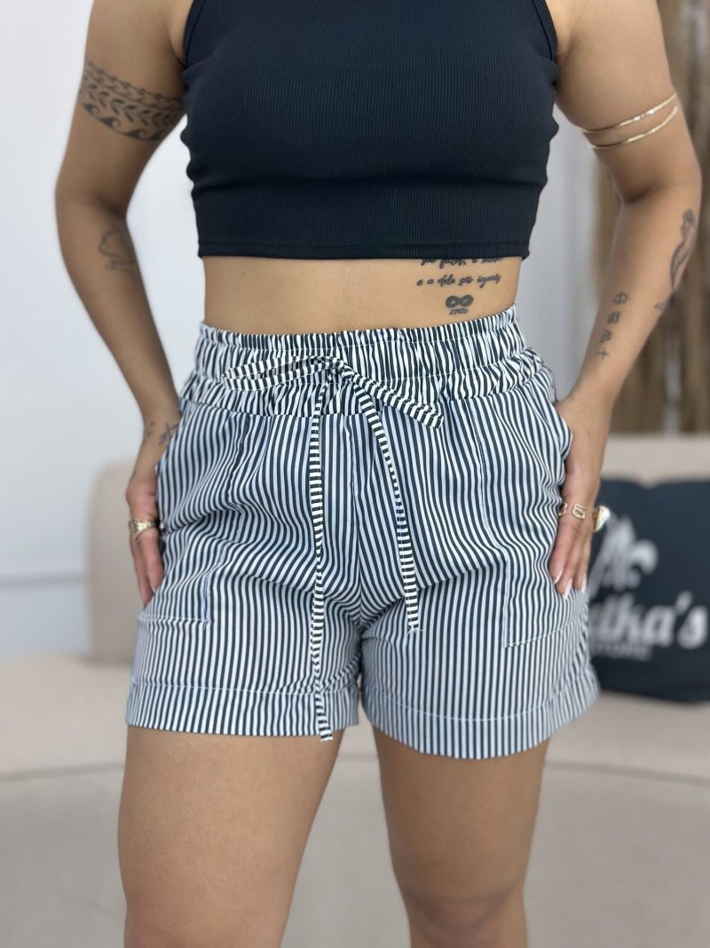 shorts listra preto 265