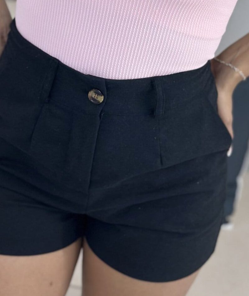 shorts linho preto 264