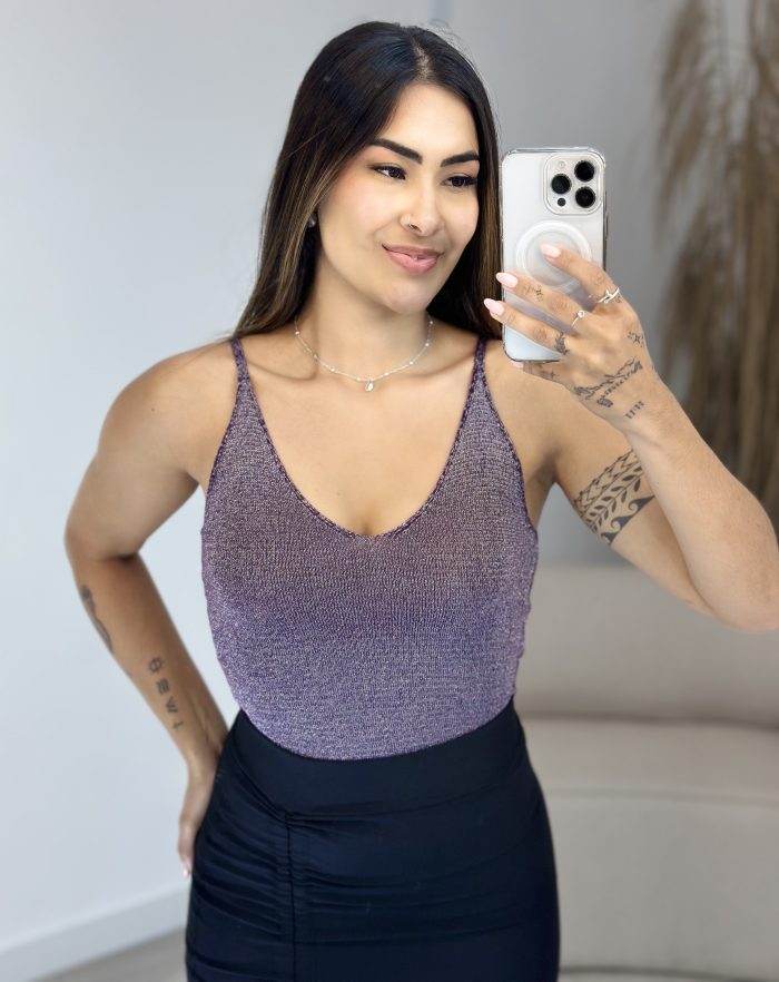 regatinha lurex roxa 305