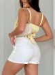 cropped plissado amarelo 046