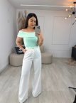 blusa canelada premium mila verde agua 154