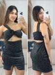 vestido luxo lurex preto 177