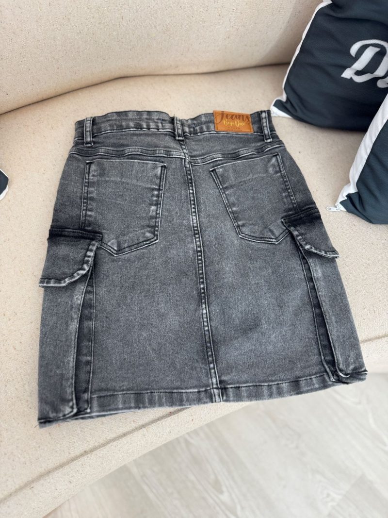 saia jeans cargo preto 011