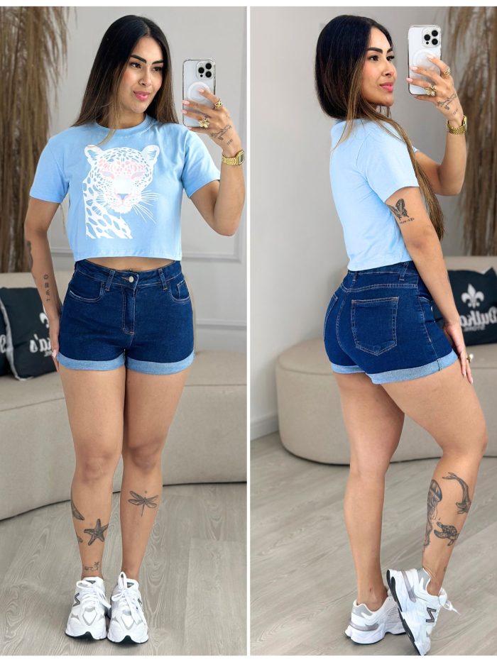 shorts jeans lycra dobradinho 552 shorts jeans lycra dobradinho 552