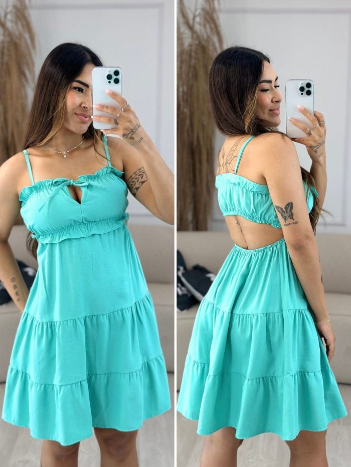 vestido vitoria babado verde agua 460