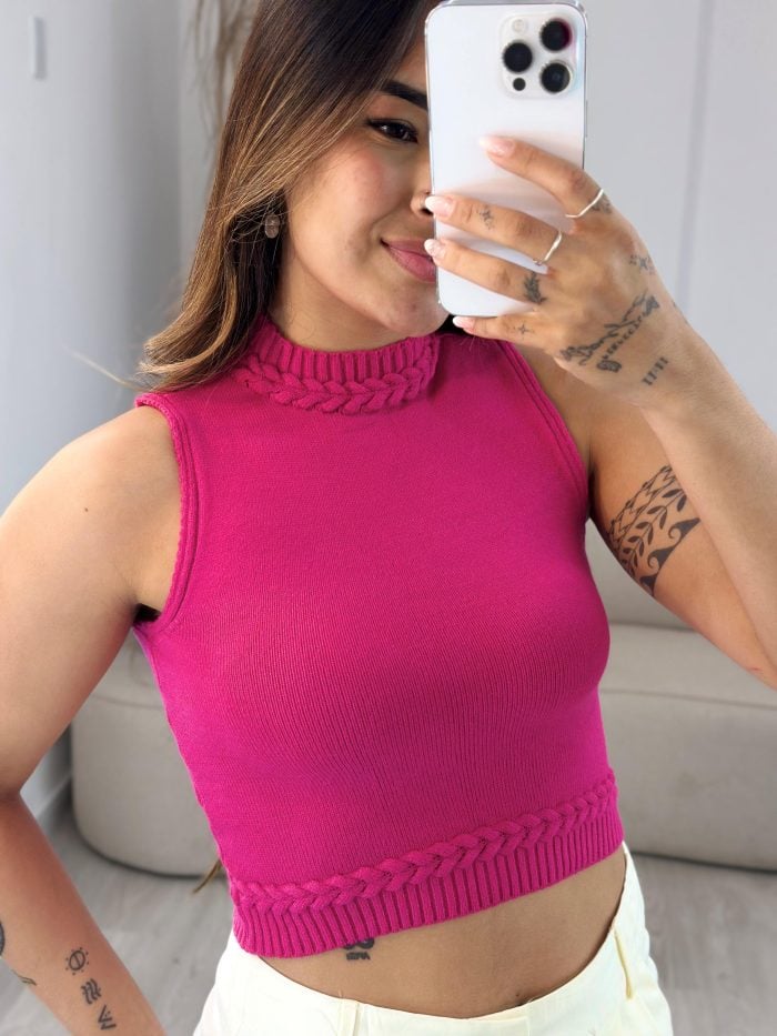cropped modal golinha trançado rosa pink 501 cropped modal golinha trançado rosa pink 501