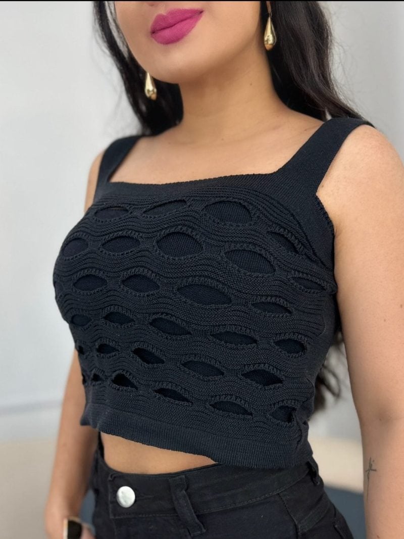 cropped furadinho modal preto 433