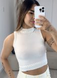 cropped modal golinha trançado off 503