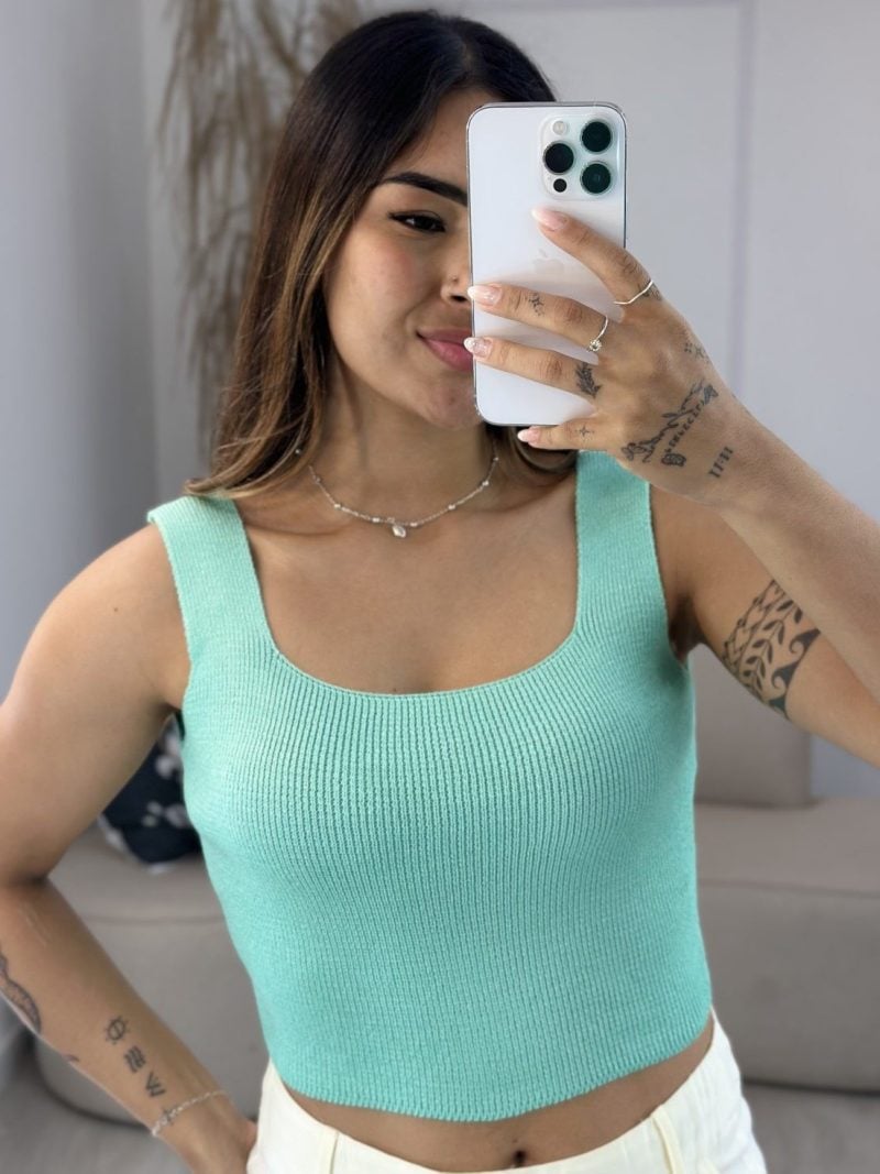 cropped modal regata verde agua 478