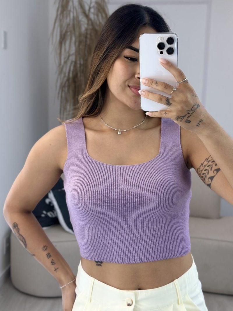 cropped modal regata lilás 477