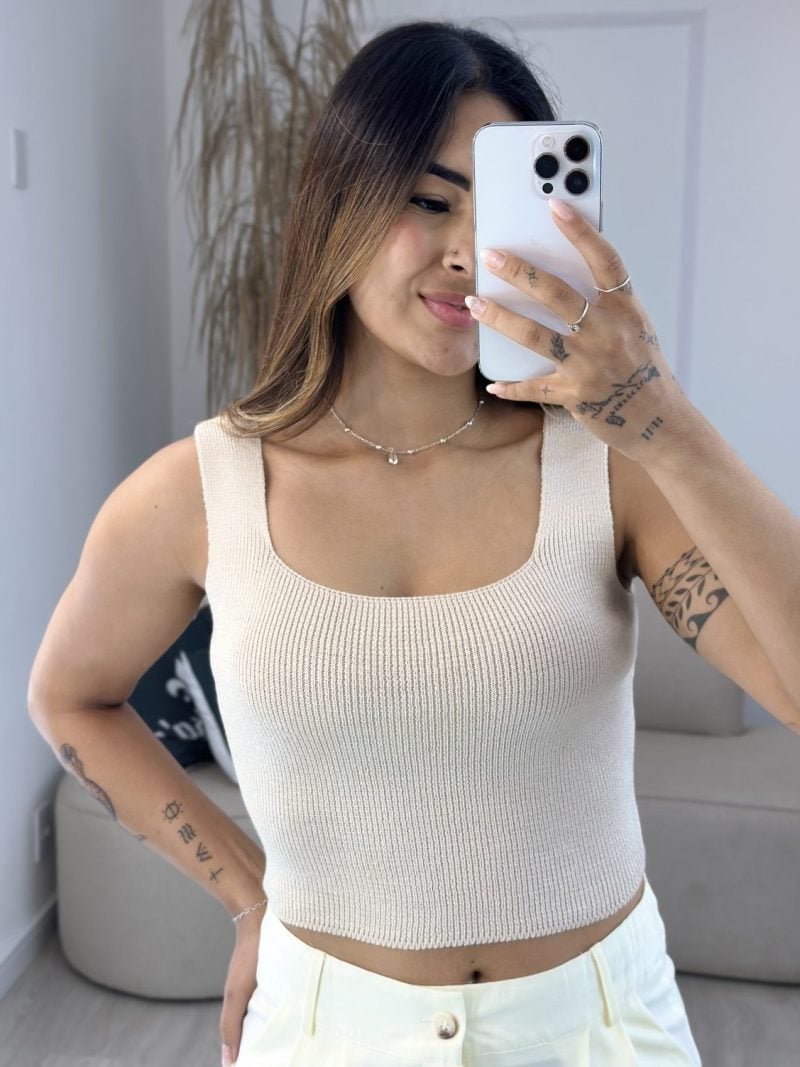 cropped modal regata nude 483