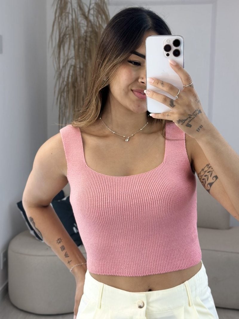 cropped modal regata rosa 486