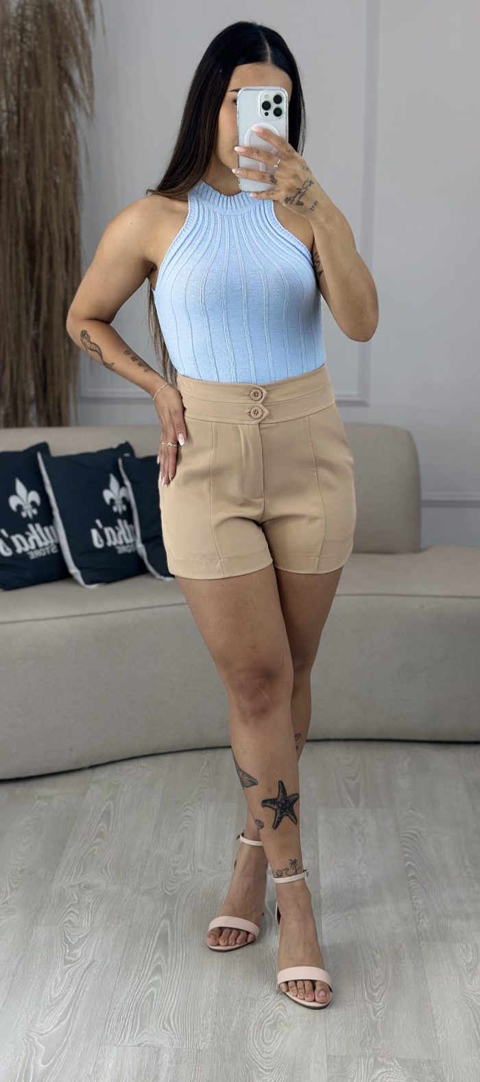 shorts alfaiataria nude 471