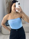 cropped corselet com barbatana e bojo azul bebe 366