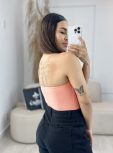 cropped corselet com barbatana e bojo salmão 364