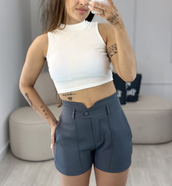 shorts alfaiataria cinza 673