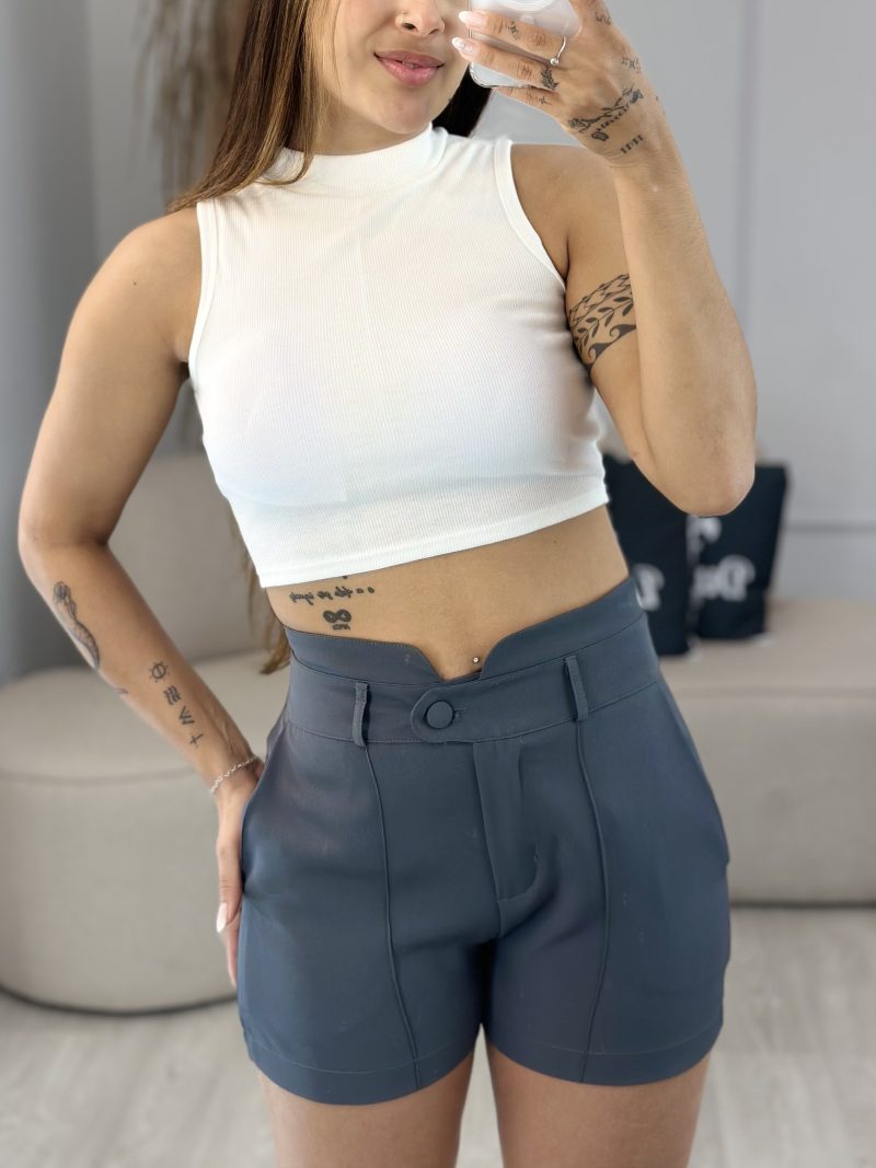 shorts alfaiataria cinza 673