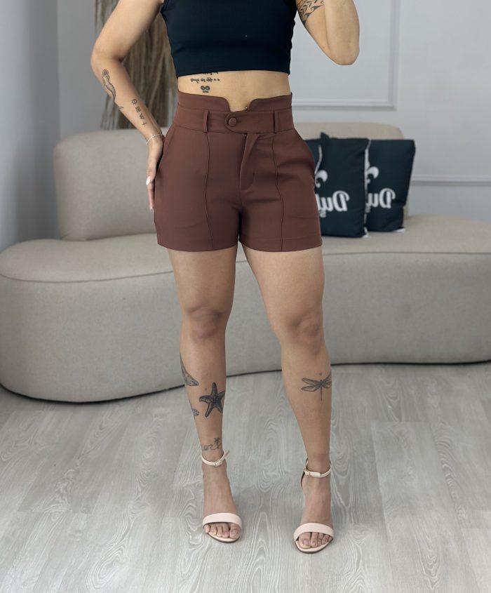 shorts alfaiataria marrom 675 shorts alfaiataria marrom 675