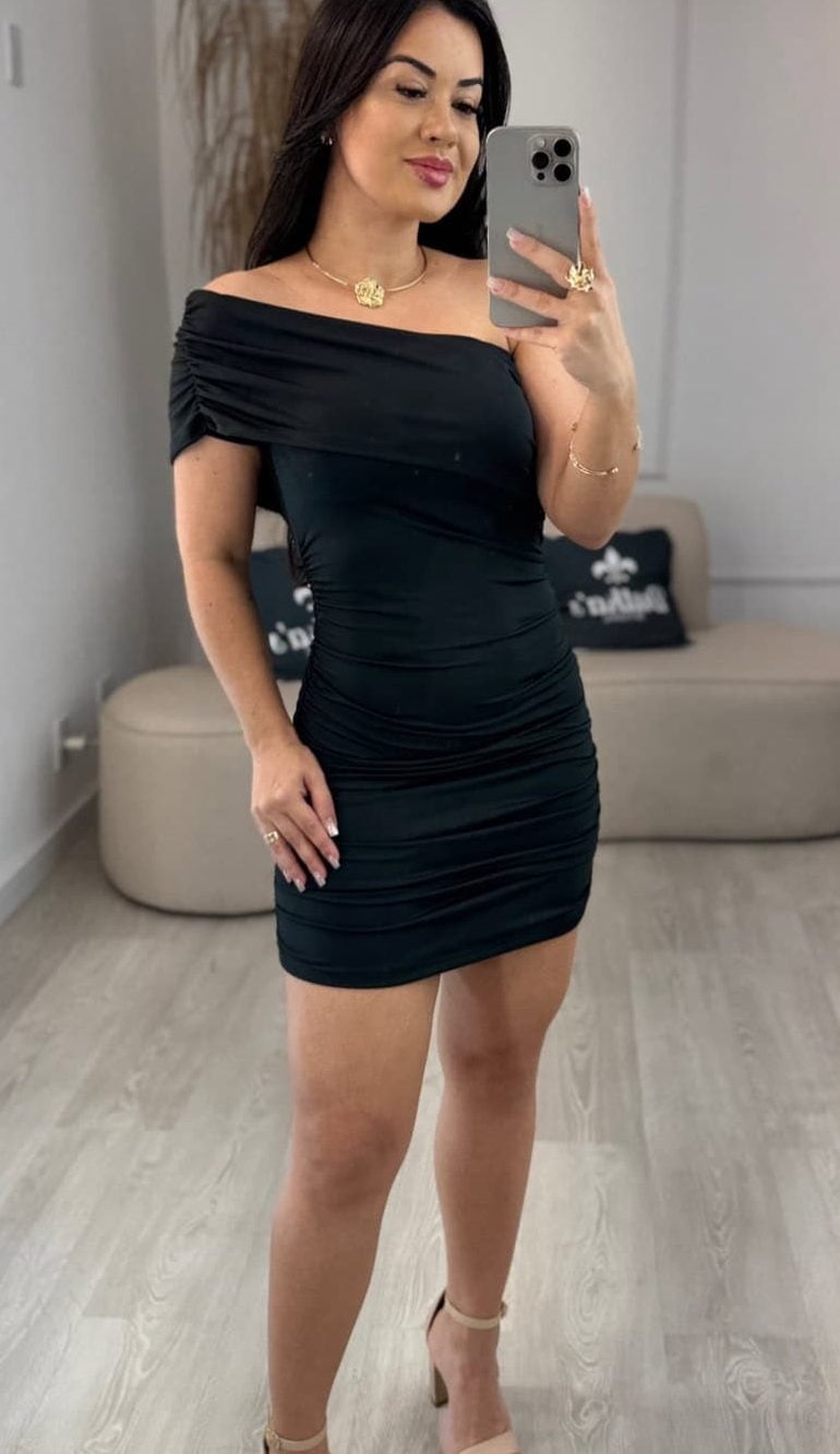 vestido ombro a ombro preto 338 vestido ombro a ombro preto 338