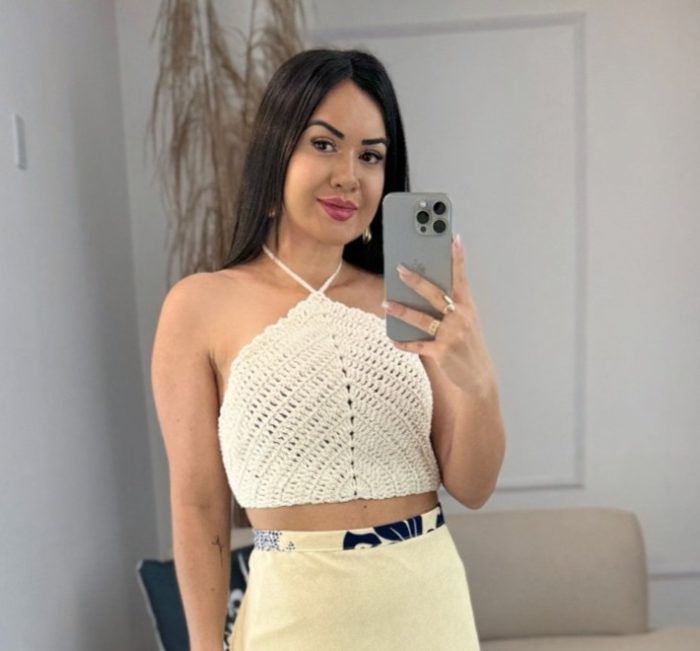 cropped crochê natural 568