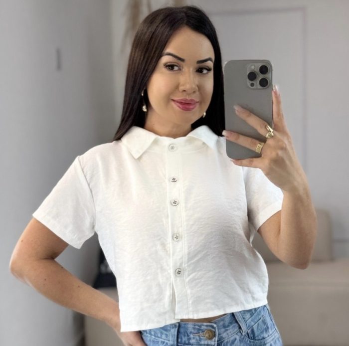 cropped camisa off 708