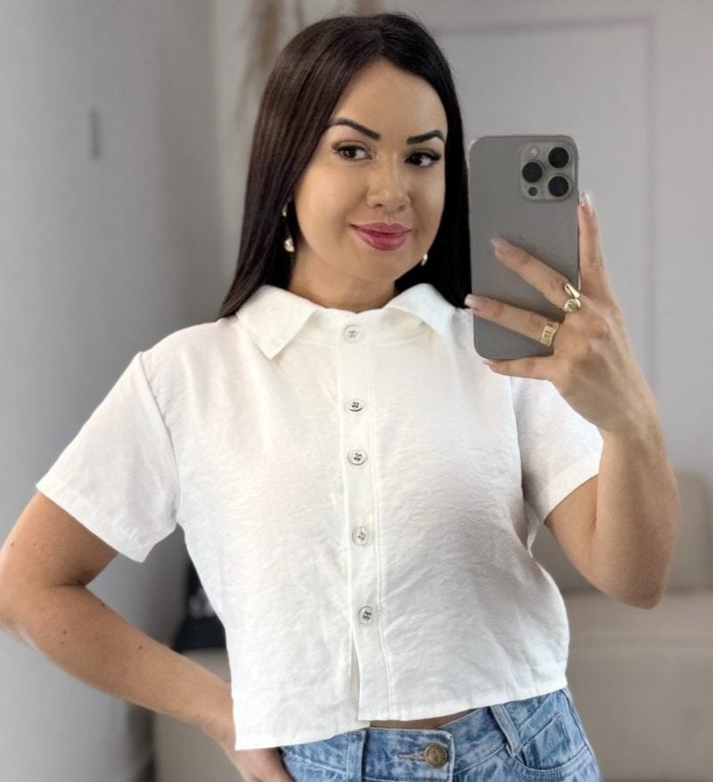 cropped camisa off 708