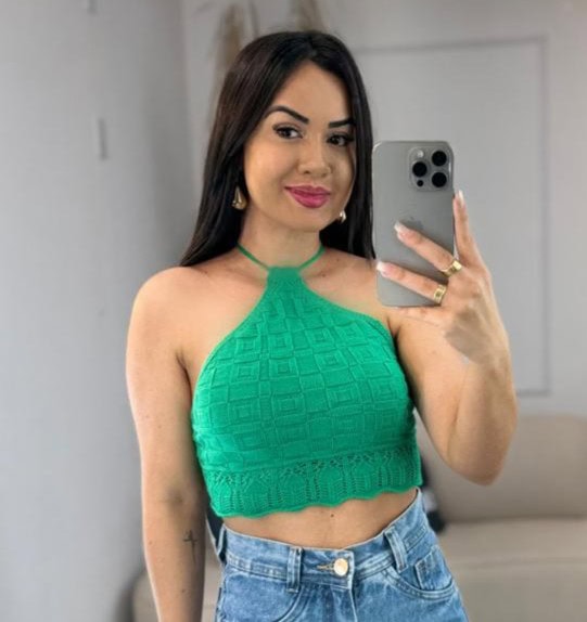 cropped modal costas nua verde 492