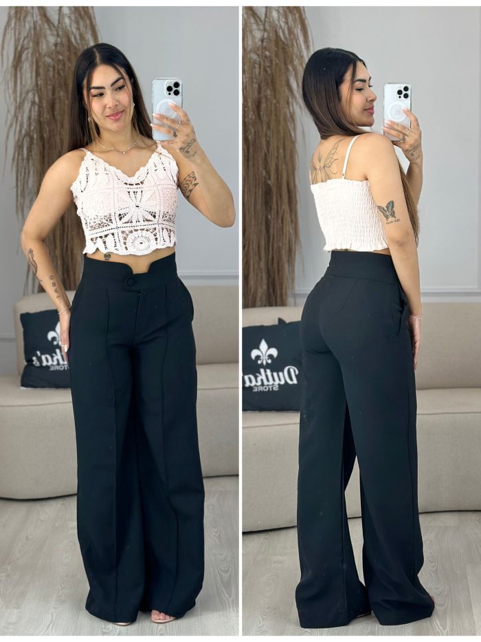 calça pantalona alfaiataria preta 666 calça pantalona alfaiataria preta 666