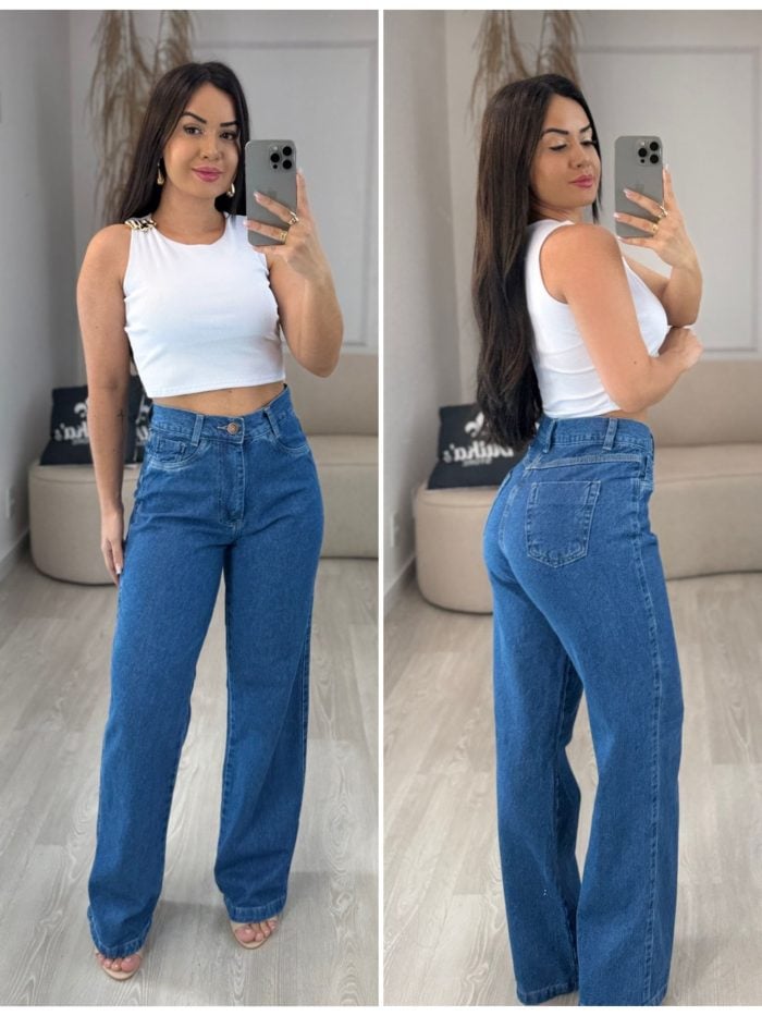 calça wide leg marmorizada 691 calça wide leg marmorizada 691