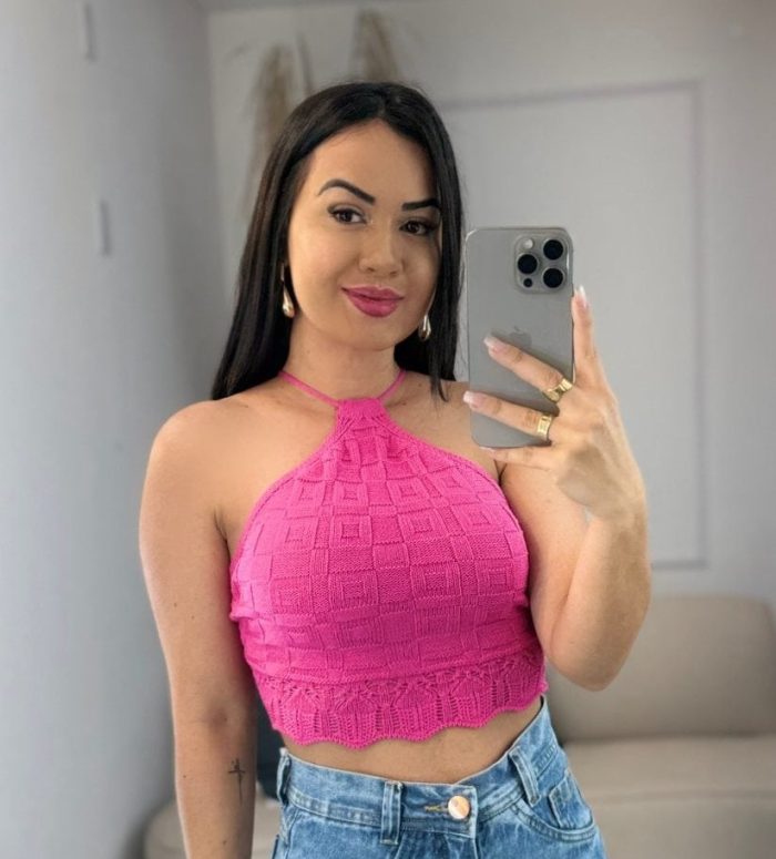 cropped modal costas nua rosa pink 489