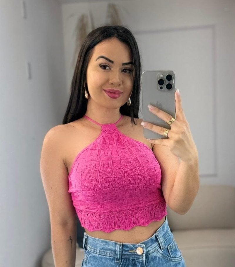 cropped modal costas nua rosa pink 489