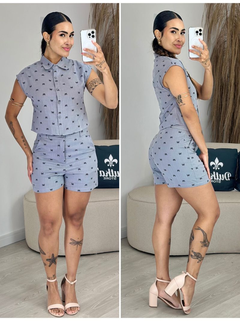 conjunto coração cinza 1232