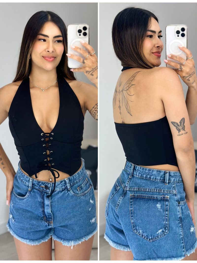 cropped colete rosa 772