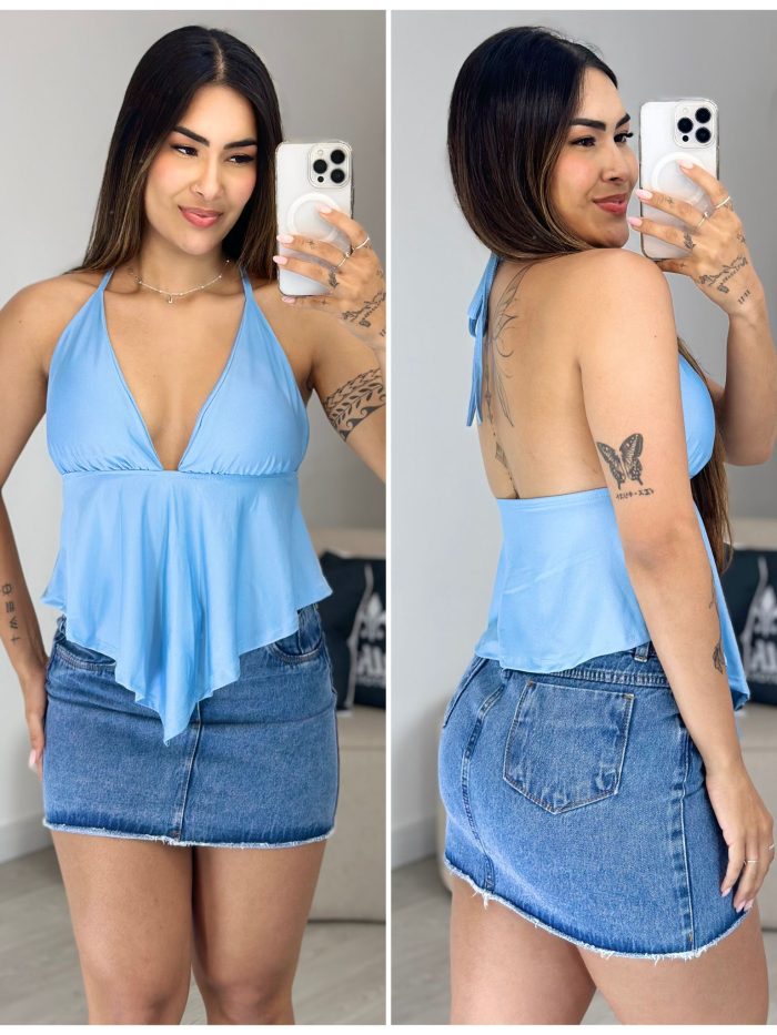 cropped bata flor vermelho 733