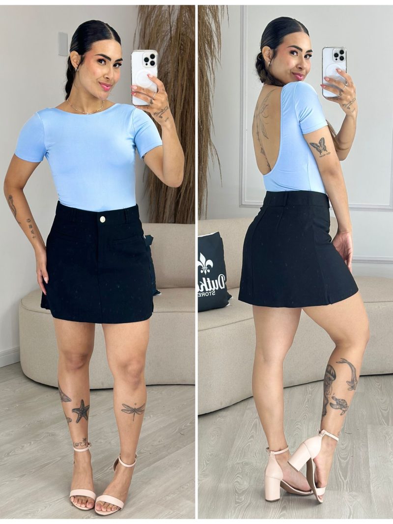 shorts saia marrante amarelo 1114