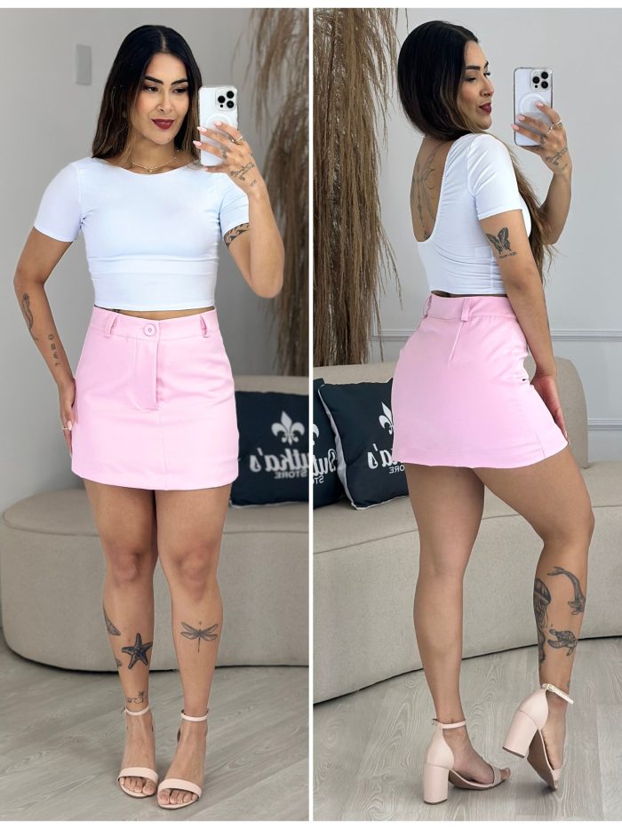 shorts saia alfaiataria azul 922