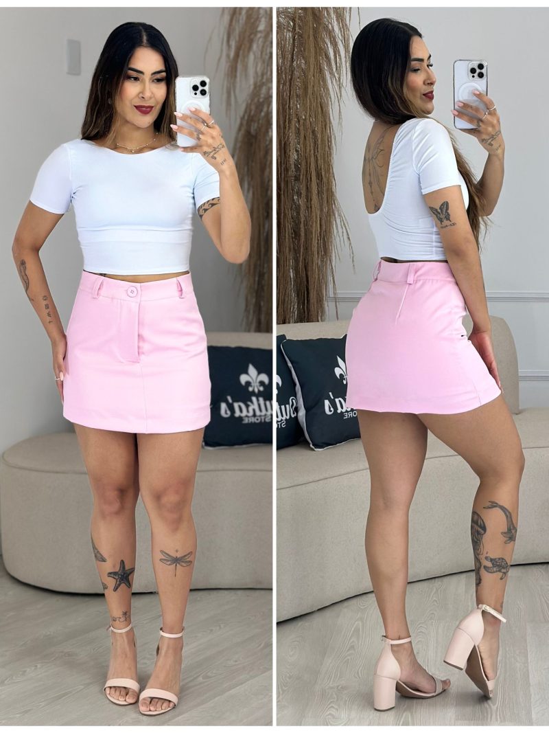 shorts saia alfaiataria azul 922