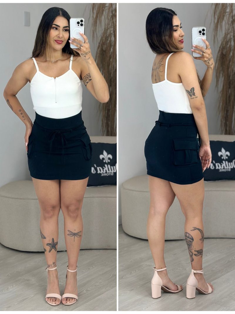 shorts saia cargo branco 964