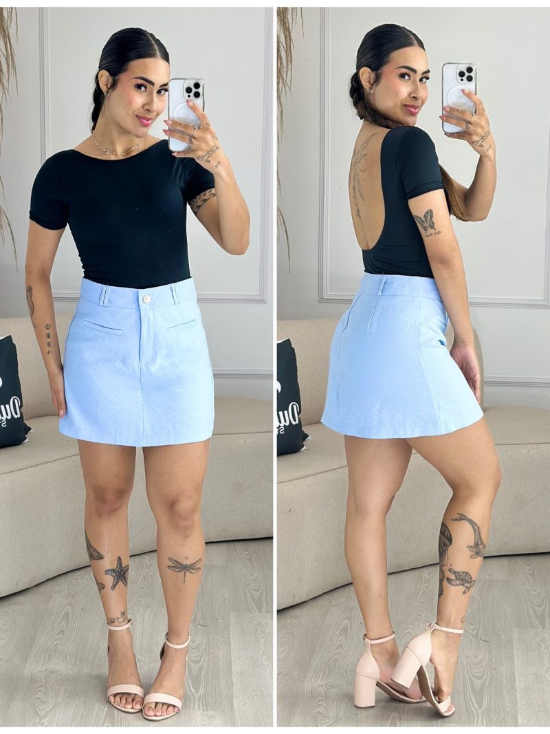 shorts saia marrante amarelo 1114