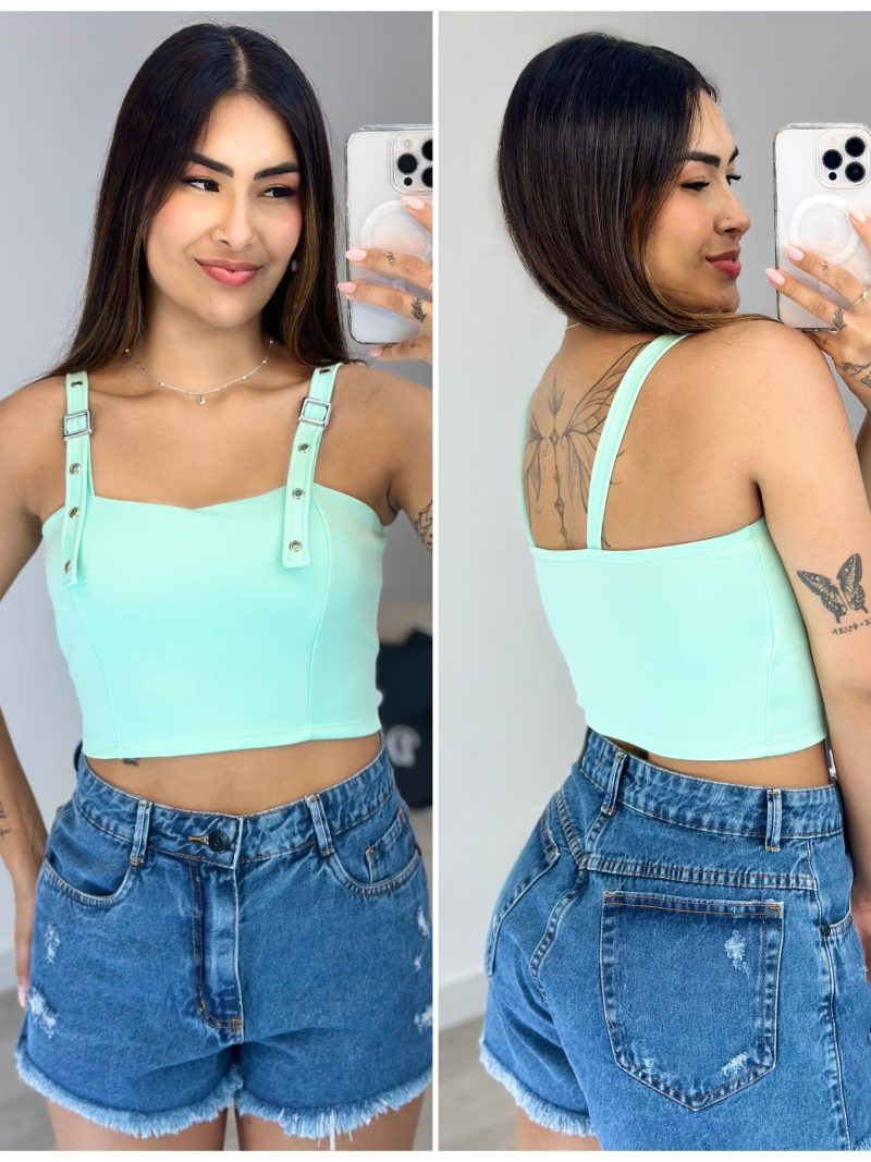 cropped colete rosa 772