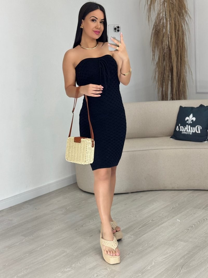 vestido modal furadinho laranja 823