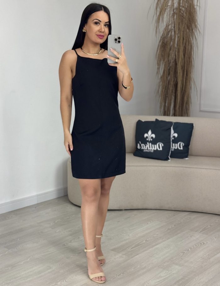 vestido tubinho alfaiataria preto 874