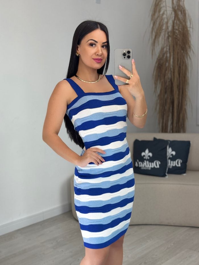 vestido modal regata preto com nude 842